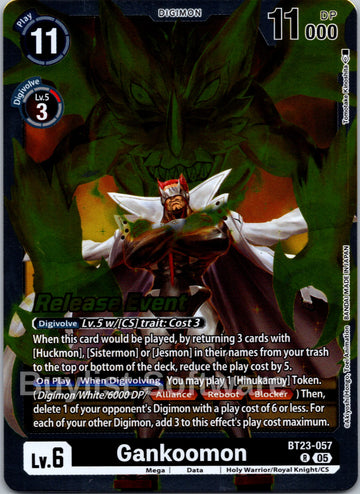 Gankoomon [BT23-057] [Hackers' Slumber Release Event Cards] Foil