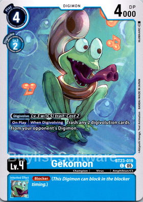 Gekomon [BT23-019 C] [Hackers' Slumber]