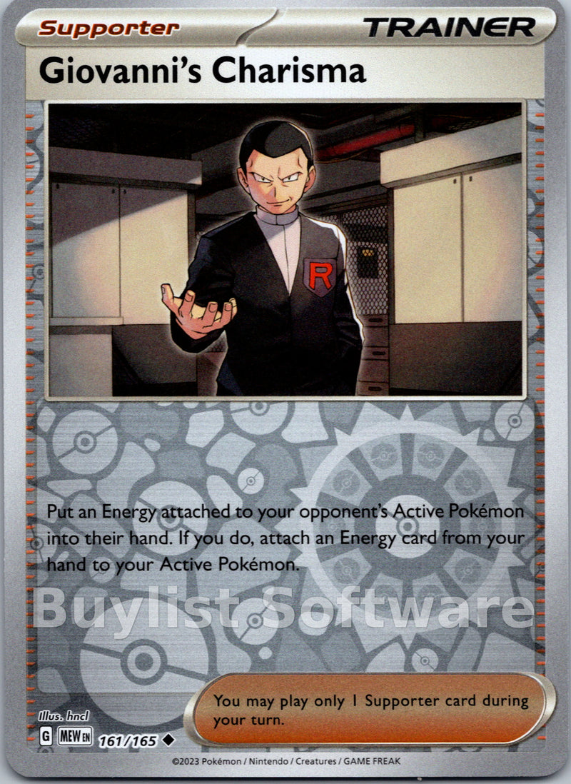 Giovanni's Charisma [161/165] [Scarlet & Violet 151] Reverse Holofoil