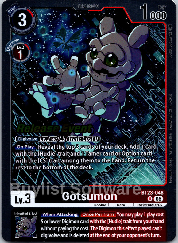 Gotsumon [BT23-048] [Hackers' Slumber Release Event Cards]