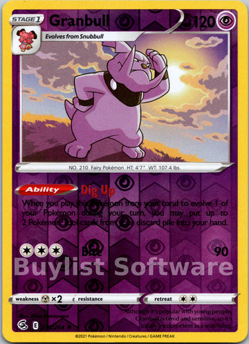 Granbull [116/264] [Fusion Strike] Reverse Holofoil