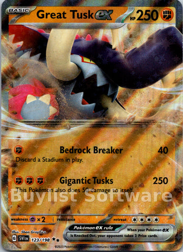 Great Tusk ex [123/198] [Scarlet & Violet Base Set] Holofoil