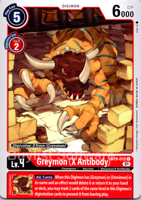 Greymon (X Antibody) [BT9-012] [X Record]