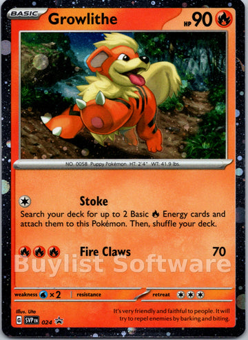 Growlithe [024] [Scarlet & Violet Promo Cards] Holofoil