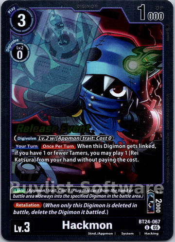 Hackmon [BT24-067] [Time Stranger Release Events Cards] Foil