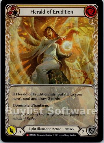 Herald of Erudition [MON004] [Monarch] 1st Edition Rainbow Foil