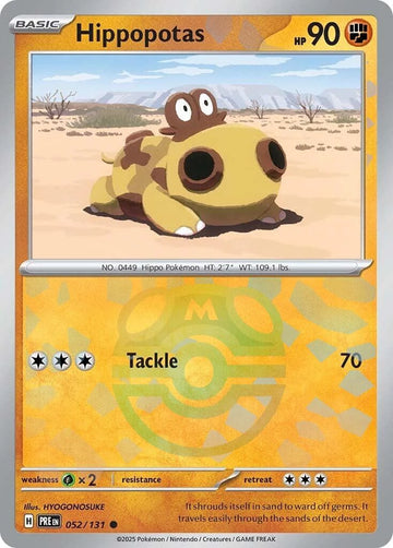Hippopotas (Master Ball Pattern) [052/131] [Prismatic Evolutions] Holofoil