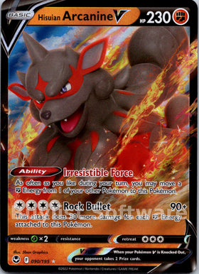 Hisuian Arcanine V [090/195] [Silver Tempest] Holofoil