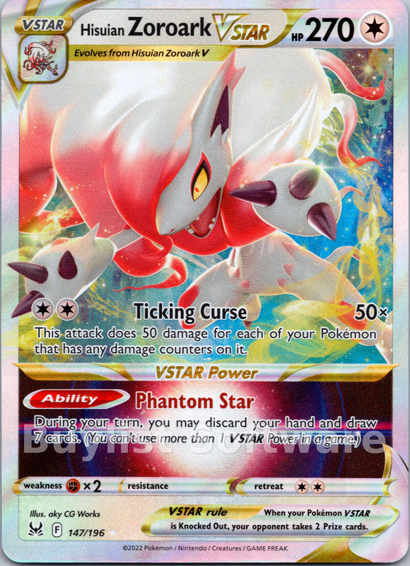 Hisuian Zoroark VSTAR [147/196] [Lost Origin] Holofoil