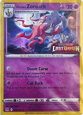 Hisuian Zoroark (Lost Origin Stamped) [076/196] [Lost Origin] Holofoil