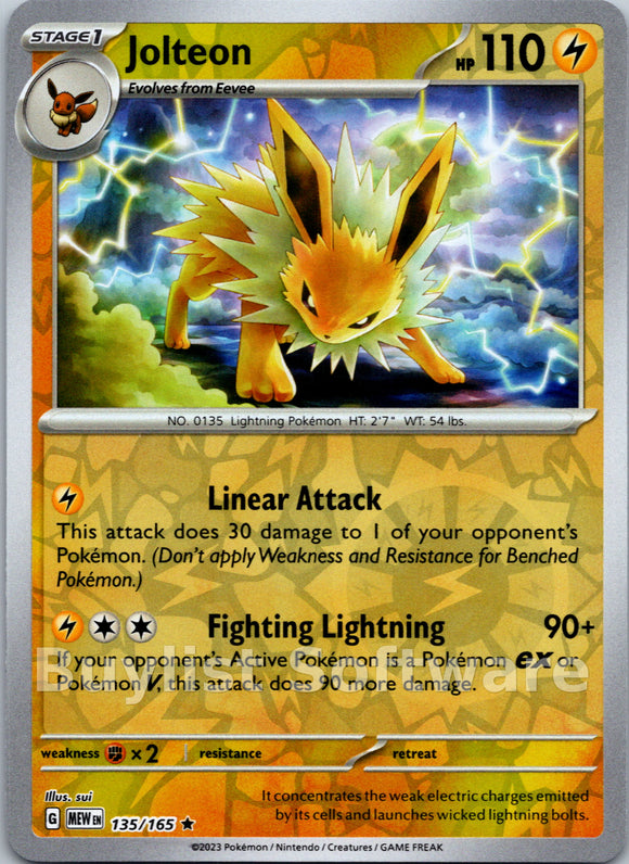 Jolteon [135/165] [Scarlet & Violet 151] Reverse Holofoil