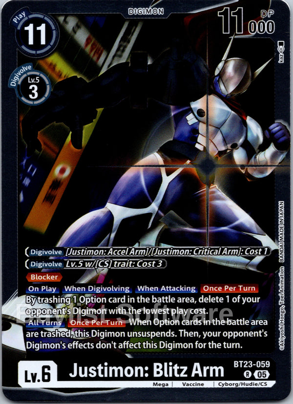 Justimon: Blitz Arm [BT23-059] [Hackers' Slumber] Foil