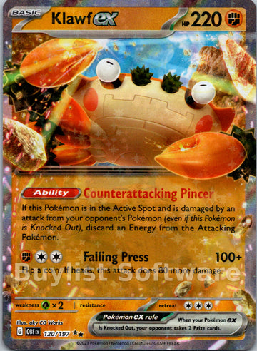 Klawf ex [120/197] [Obsidian Flames] Holofoil