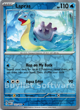 Lapras [131/165] [Scarlet & Violet 151] Reverse Holofoil