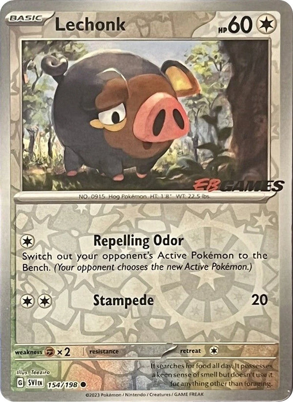 Lechonk (EB Games Promo) [154/198] [Scarlet & Violet Base Set] Reverse Holofoil