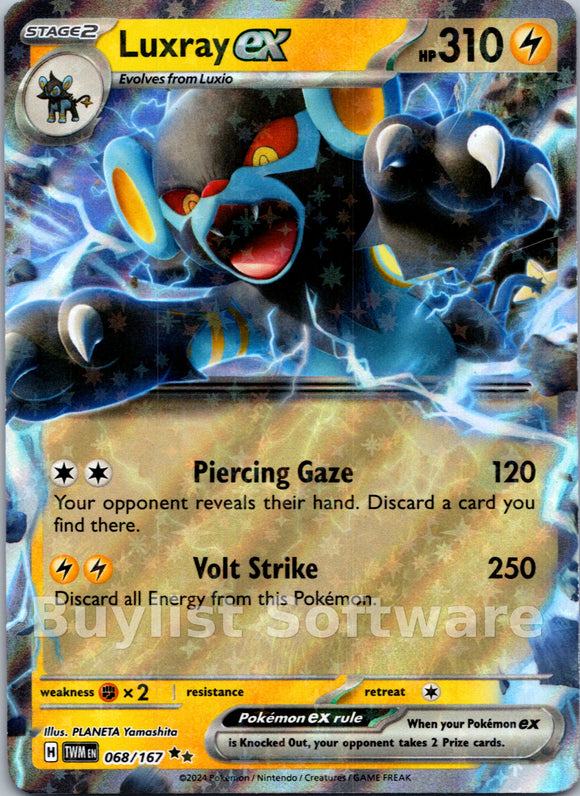 Luxray ex [068/167] [Twilight Masquerade] Holofoil