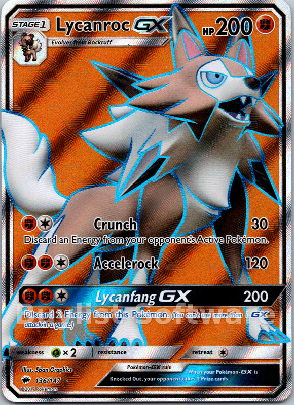 Lycanroc GX [136/147] [Burning Shadows] Holofoil