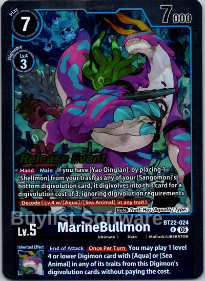 MarineBullmon [BT22-024 U] [Cyber Eden Release Event Cards] Foil