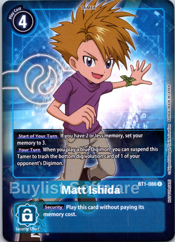 Matt Ishida (Box Topper) [BT1-086] [Release Special Booster 1.0] Foil