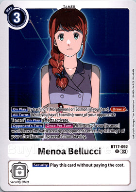Menoa Bellucci [BT17-092] [Secret Crisis]