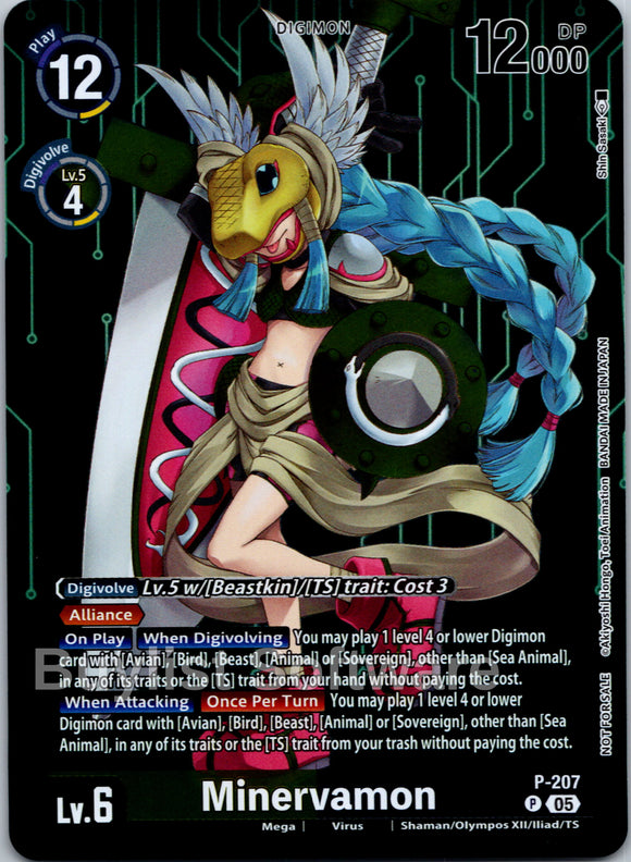 Minervamon (Hacker's Slumber Box Promotion Pack) [P-207] [Digimon Promotion Cards] Foil