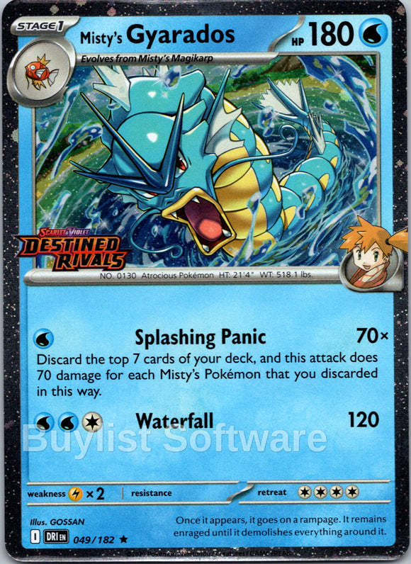 Misty's Gyarados (Destined Rivals Stamp) [049/182] [Destined Rivals] Holofoil