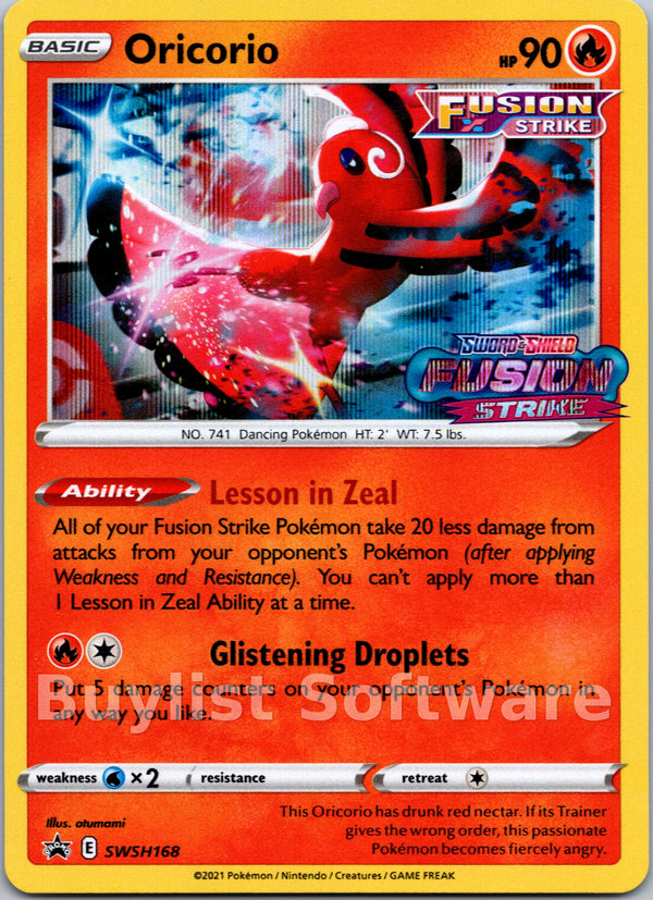 Oricorio (Sword & Shield Promo Cards Stamped) [SWSH168] [Sword & Shield Promo Cards] Holofoil
