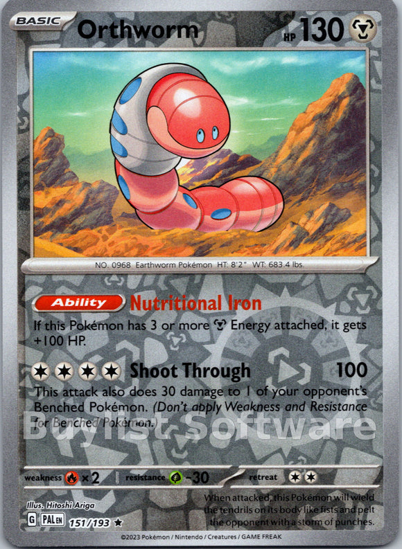 Orthworm [151/193] [Paldea Evolved] Reverse Holofoil