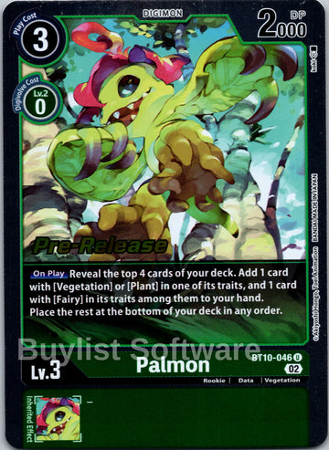 Palmon [BT10-046] [Xros Encounter Pre-Release Cards] Foil