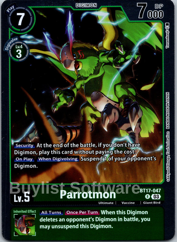 Parrotmon [BT17-047] [Secret Crisis] Foil