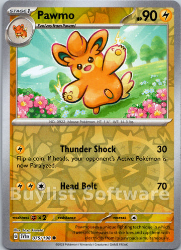 Pawmo [075/198] [Scarlet & Violet Base Set] Reverse Holofoil