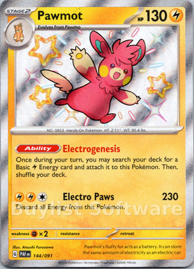 Pawmot [144/091] [Paldean Fates] Holofoil