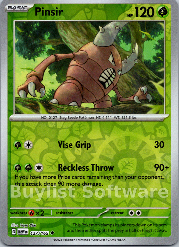 Pinsir [127/165] [Scarlet & Violet 151] Reverse Holofoil