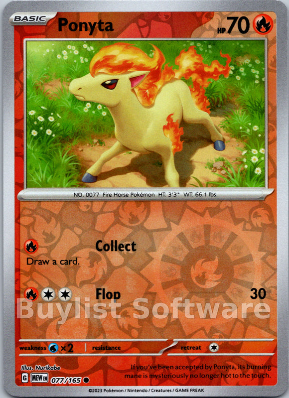 Ponyta [077/165] [Scarlet & Violet 151] Reverse Holofoil