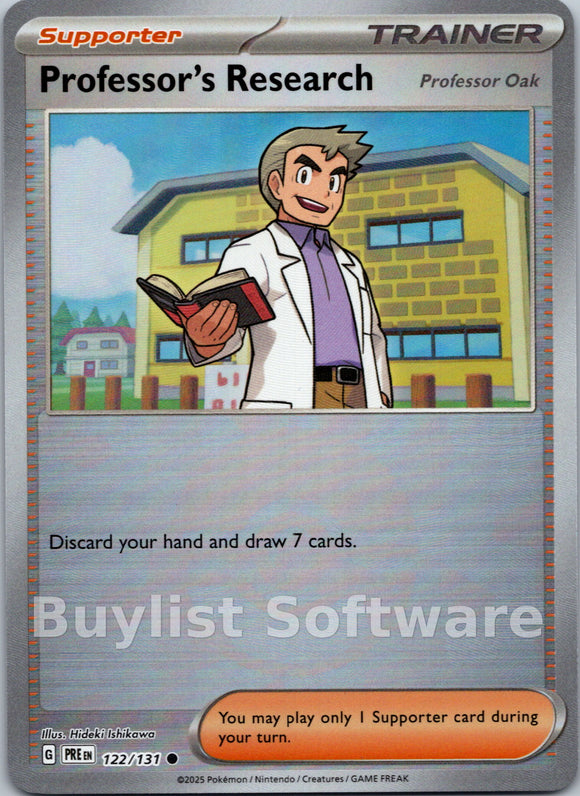 Professor's Research [Professor Oak] (Poke Ball Pattern) [122/131] [Prismatic Evolutions] Holofoil