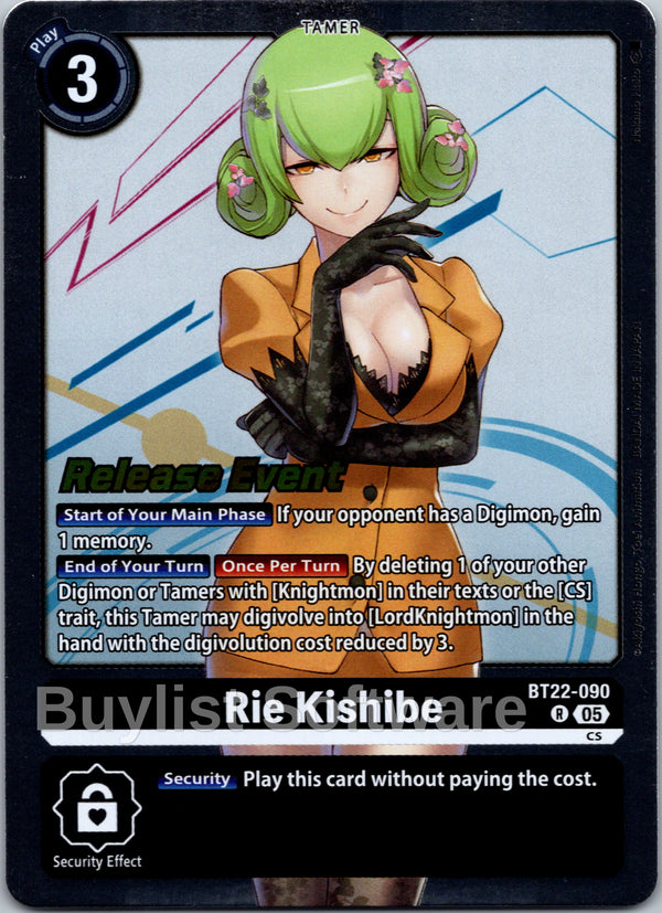 Rie Kishibe [BT22-090] [Cyber Eden Release Event Cards] Foil