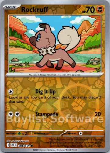 Rockruff [084/159] [Journey Together] Reverse Holofoil
