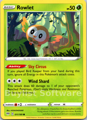 Rowlet [011/189] [Darkness Ablaze]
