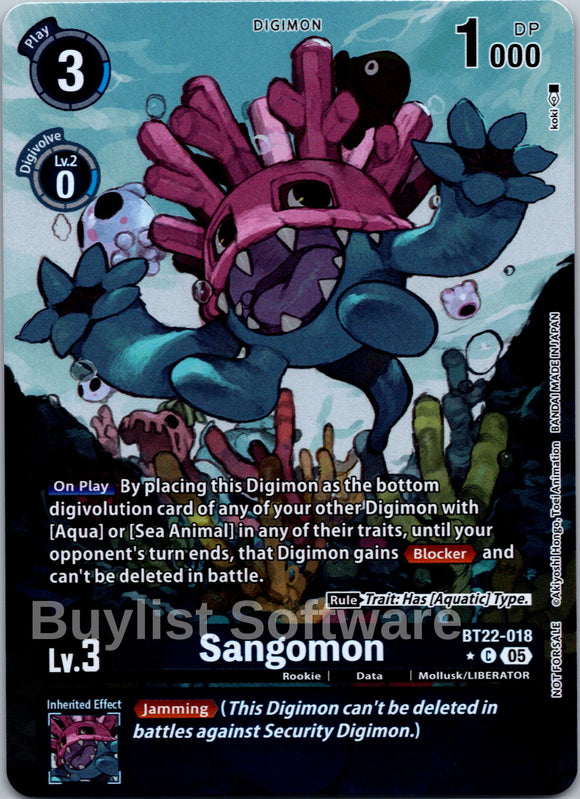 Sangomon (Box Topper) [BT22-018] [Cyber Eden] Foil