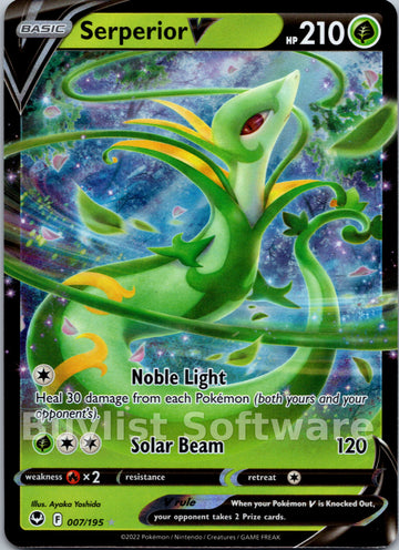 Serperior V [007/195] [Silver Tempest] Holofoil