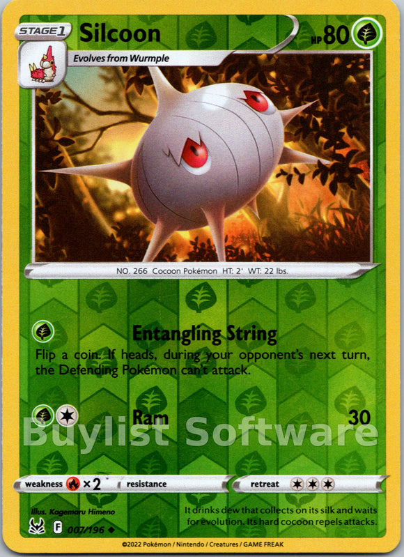 Silcoon [007/196] [Lost Origin] Reverse Holofoil