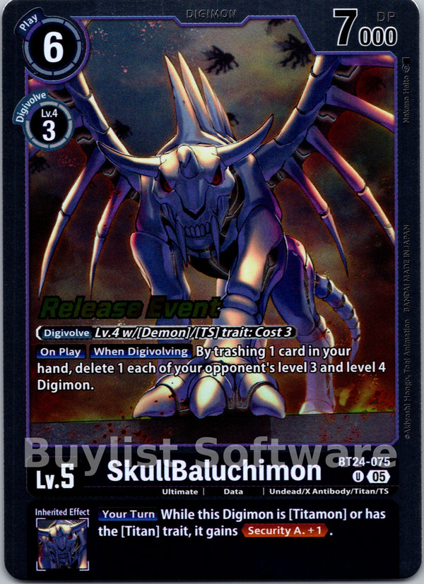 SkullBaluchimon [BT24-075] [Time Stranger Release Events Cards] Foil