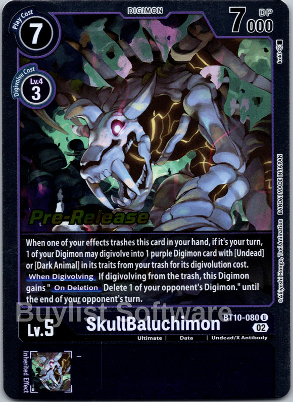 SkullBaluchimon [BT10-080] [Xros Encounter Pre-Release Cards] Foil