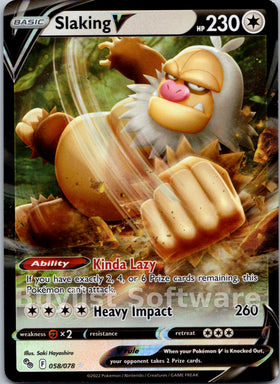 Slaking V [058/078] [Pokemon GO] Holofoil