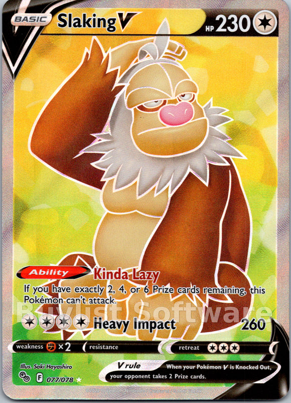 Slaking V [077/078] [Pokemon GO] Holofoil