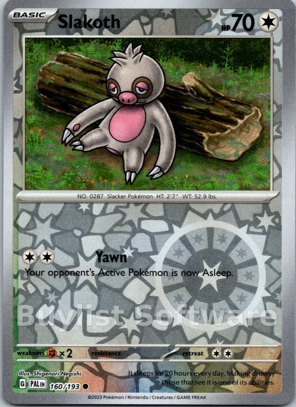 Slakoth [160/193] [Paldea Evolved] Reverse Holofoil