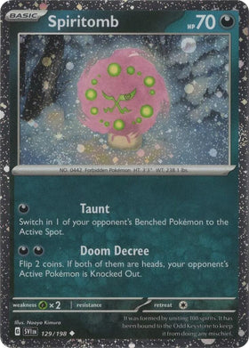 Spiritomb (Cosmo Holo) [129/198] [Scarlet & Violet Base Set] Holofoil