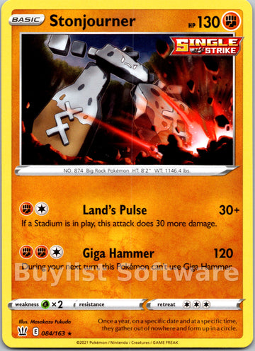 Stonjourner [084/163] [Battle Styles]