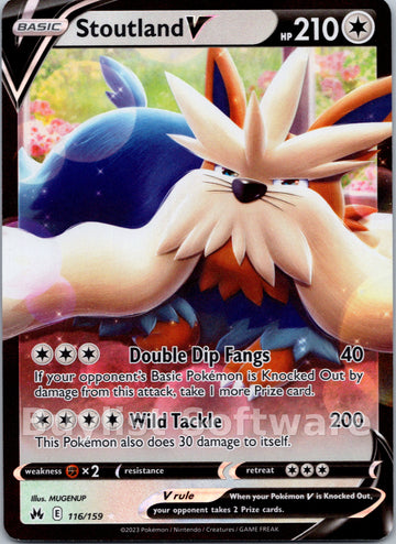 Stoutland V [116/159] [Crown Zenith] Holofoil