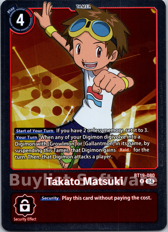 Takato Matsuki [BT19-080] [Release Special Booster 2.5] Foil